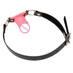 Adjustable Leather Strap Silicone Ball Gag – Soft & Safe Bdsm Mouth Gag For Roleplay – Available In Black, Pink, Red – Waterproof & Easy To Clean – 5Cm/10Cm Options (Pink-10Cm)