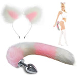Fox Tail Anal Plug?Metal Buttplug?Anal Toys For Beginners And Veteran Players,Sex Toy Can Long Time Comfortable Wear.Furry Ear Headband For Adult Games And Cosplay. (Medium)