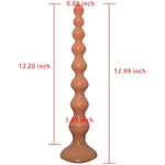 Long Anal Beads Anal Plug With 8 Anal Balls Ultra Soft Anal Chain Butt Plug With Strong Suction Cup Flexible Anal Sex Toys Anal Trainer For Men Women Couples Anal Toys (Skin Color, L)
