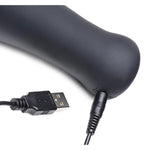 10X Vibrating Silicone Stroker, Black, (Ag741)