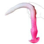 Extra-Length Gradient Silicone Octopus Tentacle Dildo with Anchor Base and Textured Bumps for G-Spot and Prostate Massager