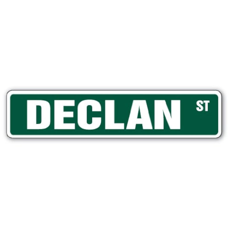 Declan Street Sign Childrens Name Room Sign | Indoor/Outdoor |  18" Wide Plast
