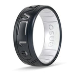 Star Wars Silicone Ring - Comfortable And Flexible Design - I Know You (Aurebesh) - Black Pearl/Pearl - Size 9