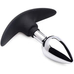 Tailz Dark Invader Metal & Silicone Anal Plug - Small, 1Count