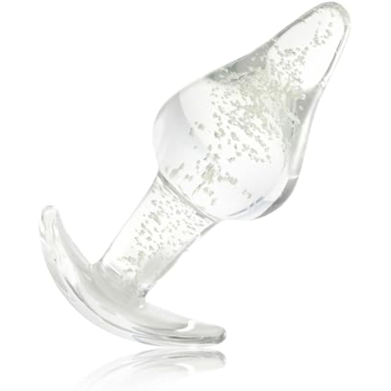 Large Butt Plug, 5.24 Inch Glass Anal Dildo Glow In The Dark, Crystal Prostate Massage Anal Expander Bum Plug Sex Toys For Women,Men