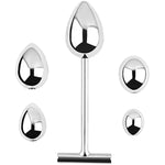 Metal Pull Rod Anal Plug Butt Trainer Metal Butt Plug S&M Adult Anal Plugs Woman Men Sex Gifts Things(35Mm)