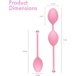 Frisky Pleasure Kegel Balls For Women, Premium Silicone Material With Crystal Button, Set Of 2, Beginner Friendly Sex Toy For Women (Pink)