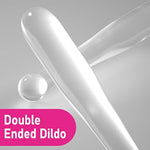 Glass Butt Plug Anal Dildo Pleasure G-Spot Wand Baseball Bat Shaped Double Ended Dildo Prostate Massager Fetish Masturbation Sex Toy For Women Men Transparent (S)