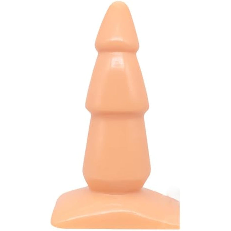 Silicone Anal Plug G-Spot Stimulator Anal Beads Prostate Massage Butt Plug,Anal Stretcher Trainer Big Anal Plug Anal Beads With Strong Suction Cup For Hands-Free Play For Men Women(Flesh)