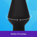 Classic Butt Plug - 5.5 Inch Silicone Anal Plug - 7.5 Inch Girth Anal Toy - Flared Base And Waterproof - Black
