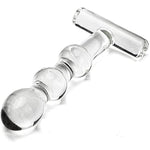 Glass Dildo Crystal G-Point Stimulation Massage Stick Anal Sex Toy, Yellow Glass Anal Butt Plug