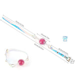 Silicone Ball Gag With Rainbow Strap Adjustable Bdsm Gags Mouthpiece Sex Balls Restraint Toy For Couples Roleplay (M)