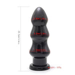 Anal Plug for Comfortable Long Term Wear Butt Plug with Safe Curved Base & Slender Stem Black Silicone Prostate Massager Sex Toy for Women Men
