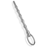 Urethral Sounds - 5.11-Inch-Long Stainless-Steel Penis Plug Urethral Dilator With Safe Ring For The Experienced Users - Masturbation Rod Sex Toy For Men