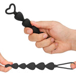 Anal Bead 5.6 Inch Gradual Sizing Beaded Colorful Butt Plug With Pull Ring, Small 6 Beads Unisex Anus Sex Toys For Starters (Black)