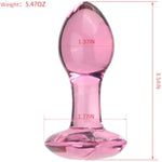 Pink Glass Butt Plug,Crystal Heart Anal Plug,Adult Sex Analtoy,Sex Gifts,S&M Anal Trainer,Portable Bum Plug Bomb Plug,Anal Expander Training Masturbation For Adult Female Men Women Gay And Couples