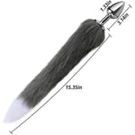 Anal Sex Toy Butt Plug With Smooth Long Fox Tail G-Spot Massage Vaginal Stimulation Flirting Animal Tail Adult Sex Toys For Women Men Couple Cosplay (M)