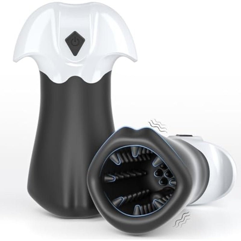 Men Penis Vibrator Male Sex Toys, 2 Vibrating Motor Male Masturbator With 10 Vibrating Modes, Sex Toy Strokers Penis Trainer With 360° Raised Grains Stimulation Sex Toys For Mens