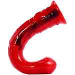 Multi Color Soft Flexible Animal Artificial Horse Dildo Silicone Dildo Toy Adult Sex Toy For Women With Suction (Red+Black)
