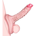 Reusable Penis Sleeve With Cock Ring - 7.8 Inches Silicone Graininess Cock Sleeve Penis Ring Penis Extender Realistic Skin Soft Penis Enlarger For Men Cock Enlarger Sex Toys For Couples