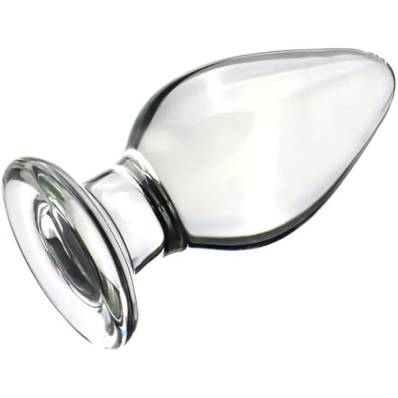 Crystal Large Anal Plug, Large Glass Butt Plug Dilator Sex Slave Prostate Massage Transparent Anus Training Adult Sex Toy For Men Women Masturbation