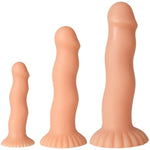 Anal Plug Training Sets, 3 Sizes Anal Tpe Dildo For Men, G-Spot Sex Toys For Women Pleasure Dildo And Anal Play, Prostate Massage Adult Sex Anal Trainer Butt Plug For Beginners Advanced Players (Nude)