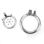Hollow Chastity Cage Flat Chastity Cage With Silicone Catheter Male Chastity Cage Male Penis Cage Restraint Cage Male Sex Toy Chastity Lock Male Chastity Device S Cage & 40Mm Curved Ring