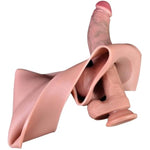 Universal Size Elastic Liquid Silicone Soft Wearable Dildo Panties Realistic Dildo Panties With 7.5 Inch Dildo Strap On Dildo Adult Sex Toy For Men Women Couple Waterproof Flexible Hollow Sleeve