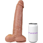 The Roofer By - Realistic Dual Density Silicone Dildo, 9.0 Inches Insertable (Medium Skin)