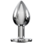 Jewelled Butt Plugs By Stainless Smooth Metal Anal Plug Adult Sex Toys Velvet Bags 3 Size Pack (Heart Black)