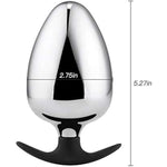 Large Massive Metal Anal Plug Personal Massager For Unisex Provide A Full Feeling Designed For Experienced Or Intermediate Players (Medium)