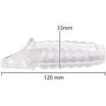 Reusable Sleeves 2119 Girth For Men Extender Enlarger Extension Enhancer Ball Stretch Sleeve Girth Best Gift-(Lw) (Transparent/W)