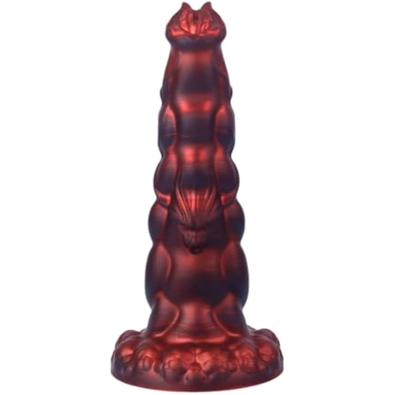 14.7 In Big Dragon Knot Dildo,Realistic Silicone Dildo With Strong Suction Cup, Fantasy Monster Colorful Creature Thin Dildos Dragon Penis Anal Plug Sex Toy For Women Men Couple Play Game
