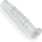 Crystal Clear Glass Anal Plug - Transparent Butt Plug With Textured Design For Enhanced Stimulation, Sensual Massage Adult Toy For Couples, Men, And Women (M)
