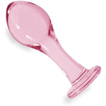 Glass Anal Butt Plug Sex Toys Pink Crystal Anal Trainer Anal Toys Anal Expander Training Anal Plug Anal Sex Toy For Men Women Couples Beginner Butt Plug Anal Dildo (S)