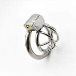 Stainless Steel Male Chastity Device, Ergonomic Design Locked Penis Cage For Men Penis Exercise And Abstinence, Chastity Device For Men Or Couples (Penis Cage D, 45)