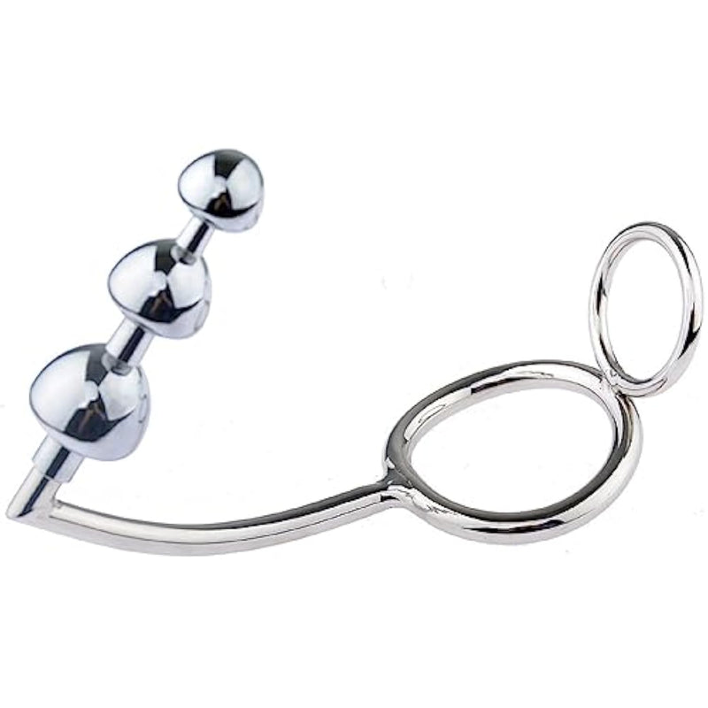 Multifunctional Anal Plug With Penis Ring Anal Trainer Metal Stainless Steel Anal Butt Plug Adult Sexy Toys For Women,Men & Beginners