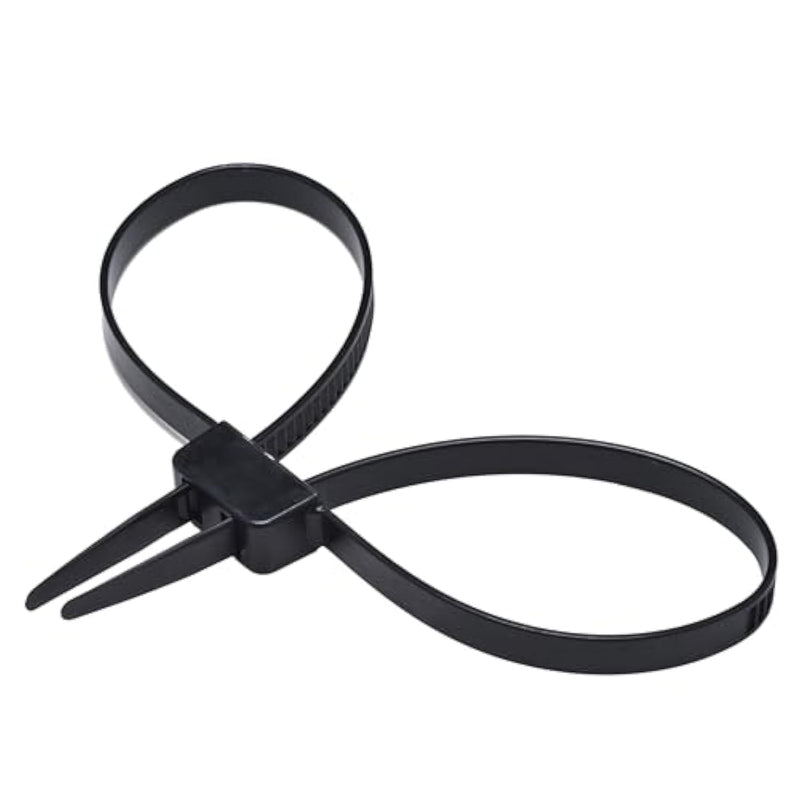 50 Pcs Zip Tie Handcuffs, Heavy Duty Double Locking Zip Ties Hand Cuffs Restraint, Police Nylon Flex Cuffs Law Enforcement, 27.5" Long, 250 Lbs Tensile Strength, Black