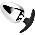 Large Massive Metal Anal Plug Personal Massager For Unisex Provide A Full Feeling Designed For Experienced Or Intermediate Players (Medium)