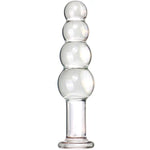 Glass Anal Beads,Crystal Dildo Butt Plugs Anal Beads Glass Pleasure Wand Anal Trainer Sex Toys Glass Big Size Butt Plug With Graduated Beads Crystal G-Spot P-Spot Massager For Men Women