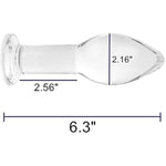 Huge Head Glass Butt Plug Crystal Anal Plug Bum Plug Bomb Plug Anal Trainer Anal Expander Training Sex Toy (M)