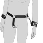 Bdsm Male And Female Chastity Belt Bondage Restraints Devices With Straps Cuffs, Faux Leather Handcuffs Sex Bed Adult Toys, Sex Leash Bondage Fetish Handcuffs Kit Cuff Set For Couples Bedroom Play