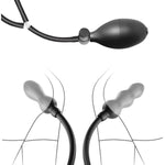 Expand Inflatable Double Anal Plugs Silicone Butt Plug With Long Inflatable Tube For Easy Use Adjustable Size Anal Sex Toy For Gay Lesbian Couple Play