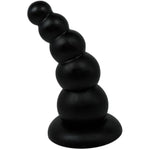 Anal Beads Butt Plug With 5 Gradual Anal Balls Soft Flexible Anal Chain Anal Plug With Suction Cup Anus Dilator Anal Trainer Anal Sex Toys For Men Women Couples Beginner Anus Bead (Black)