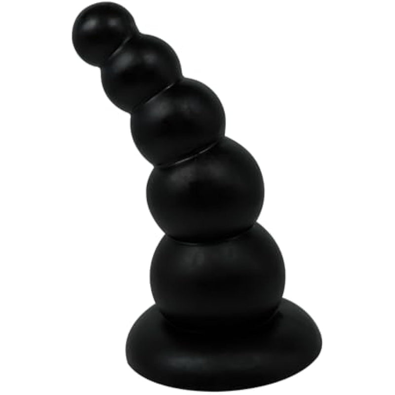 Anal Beads Butt Plug With 5 Gradual Anal Balls Soft Flexible Anal Chain Anal Plug With Suction Cup Anus Dilator Anal Trainer Anal Sex Toys For Men Women Couples Beginner Anus Bead (Black)