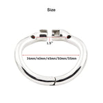 Ergonomic Design Stainless Chastity Device Cock Cage Base Ring Male Spares H150 (L / 50Mm)