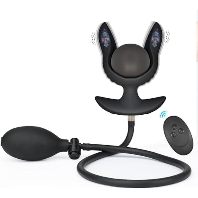 Inflatable Expand Anal Plug, Remote Control Expandable Anal Vibrator With 10 Vibration Modes G Spot Stimulator Prostate Massager