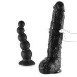 17.3 Inch Long Realistic Huge Thick Dildo + 6.7 Inch Anal Butt Plug Trainer (S)