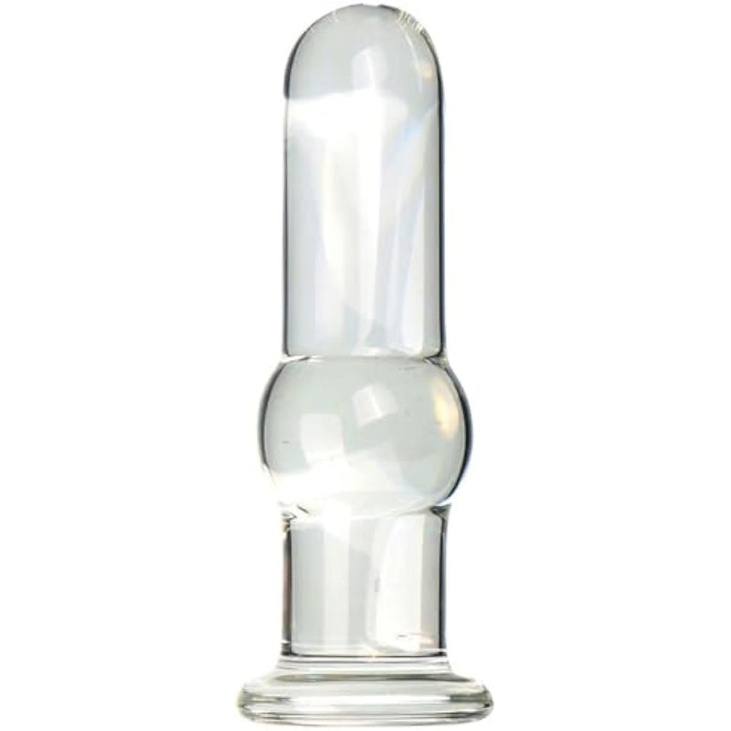 Glass Anal Beads,Butt Plug Trainer Prostate Sex Toys Butt Plug G-Spot Prostate Massager Sex Toy Anal Plug G-Spot Massager Crystal Butt Plug Expander Anal Sex Toys For Women Men (L)