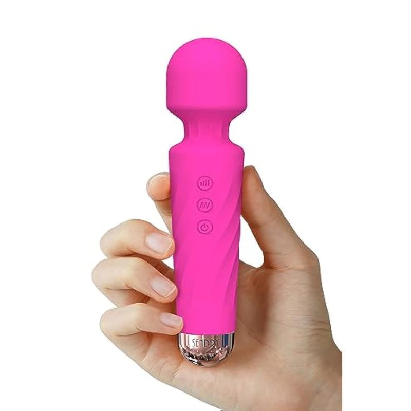 Mini Vibrator Cordless, Sex Toys With 160 Vibration Modes, G Spot Vibrators, Clit Vibrator, Personal Wand Massager, Dildo, Rechargeable Mute Massage, Female Clitoral Adult Toys(Wavy-Rose)